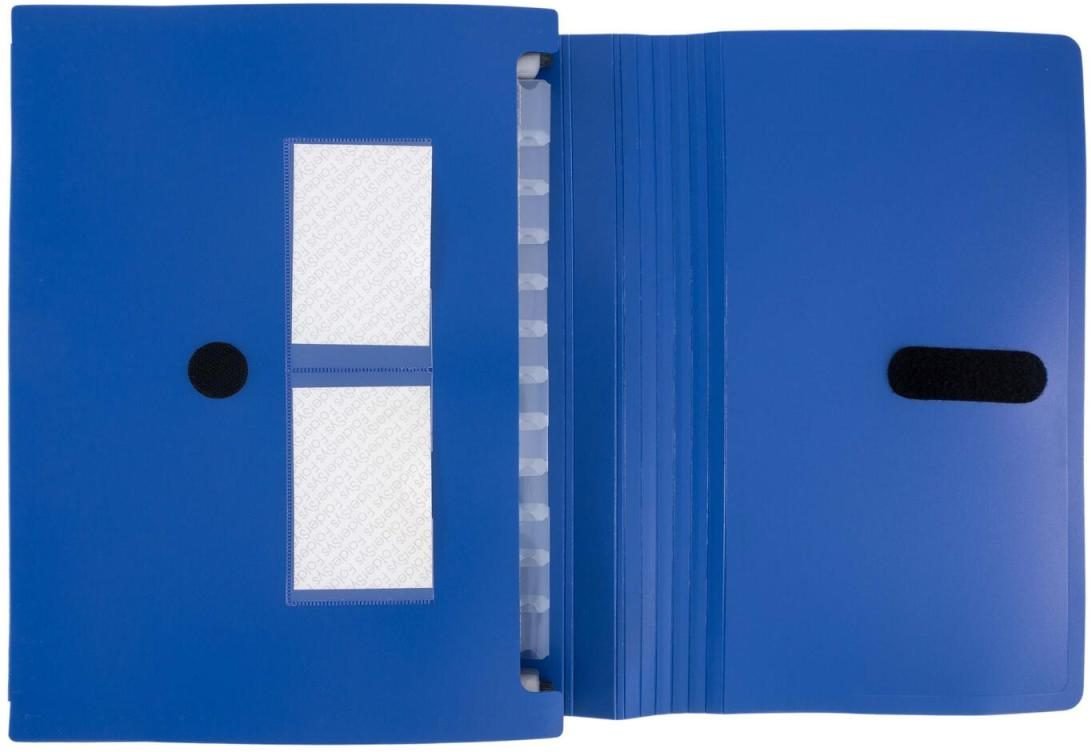 FolderSys Fächermappe DIN A4 12-Fach blau
