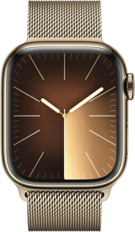 0 Apple Watch Series 9 (GPS + Cellular) 41mm Edelstahlgehäuse gold, Milanese Loop gold