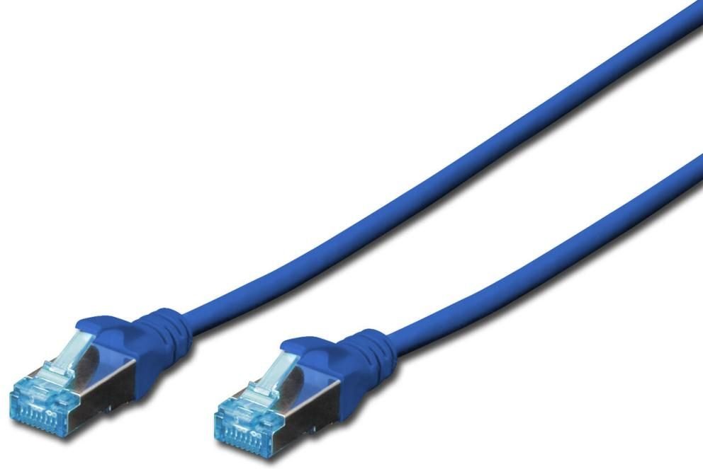 DIGITUS Patch-Kabel RJ-45 (M) zu RJ-45 (M) 0.5m Kupfer SF/UTP Cat 5e blau (DK-1531-005/B)
