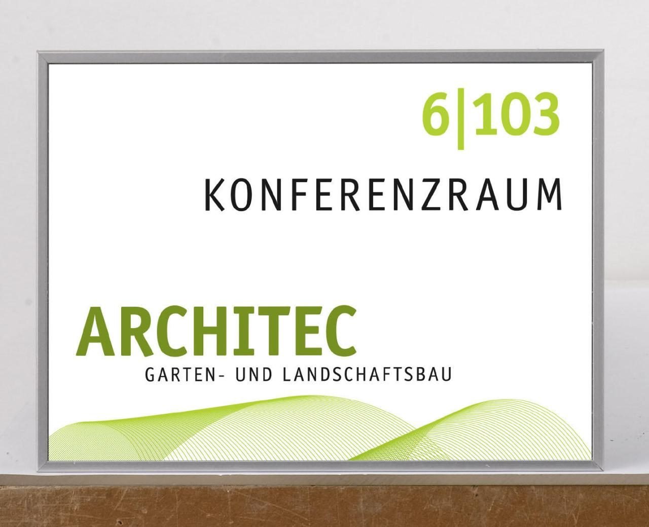SignSystems® Türschild 15,0 x 11,0 cm silber