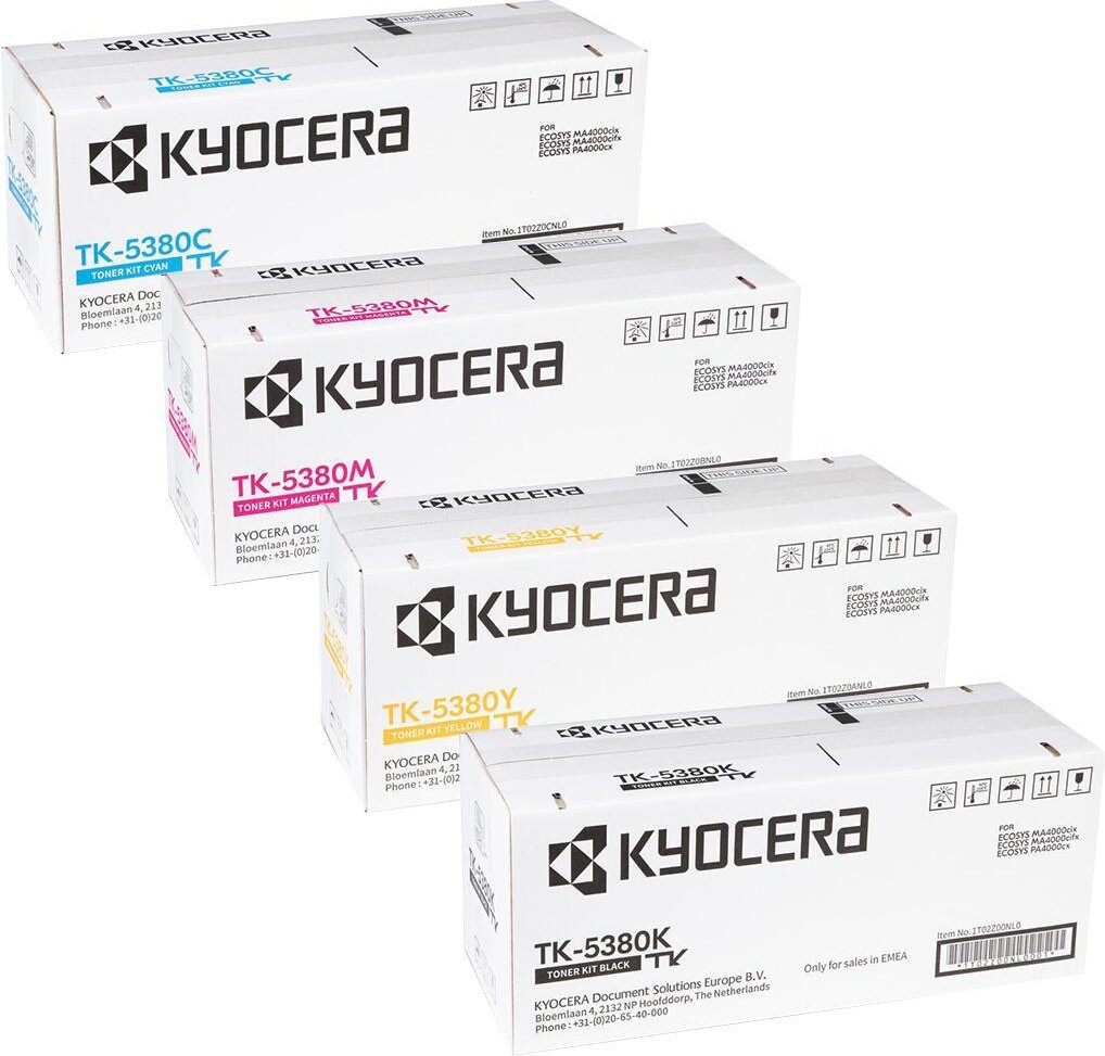 Kyocera Original TK-5380 Toner - 4er Multipack cyan, magenta, gelb, schwarz