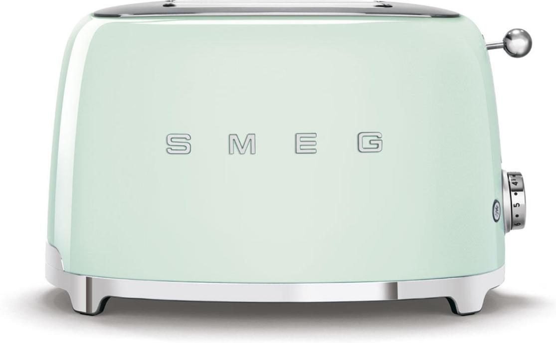 SMEG Toaster 2-Schlitz kompakt 50's Style TSF01PGEU, Pastellgrün, Hochglanz