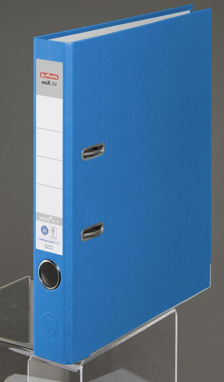 herlitz Ordner Rückenbreite 5 cm DIN A4 Karton blau