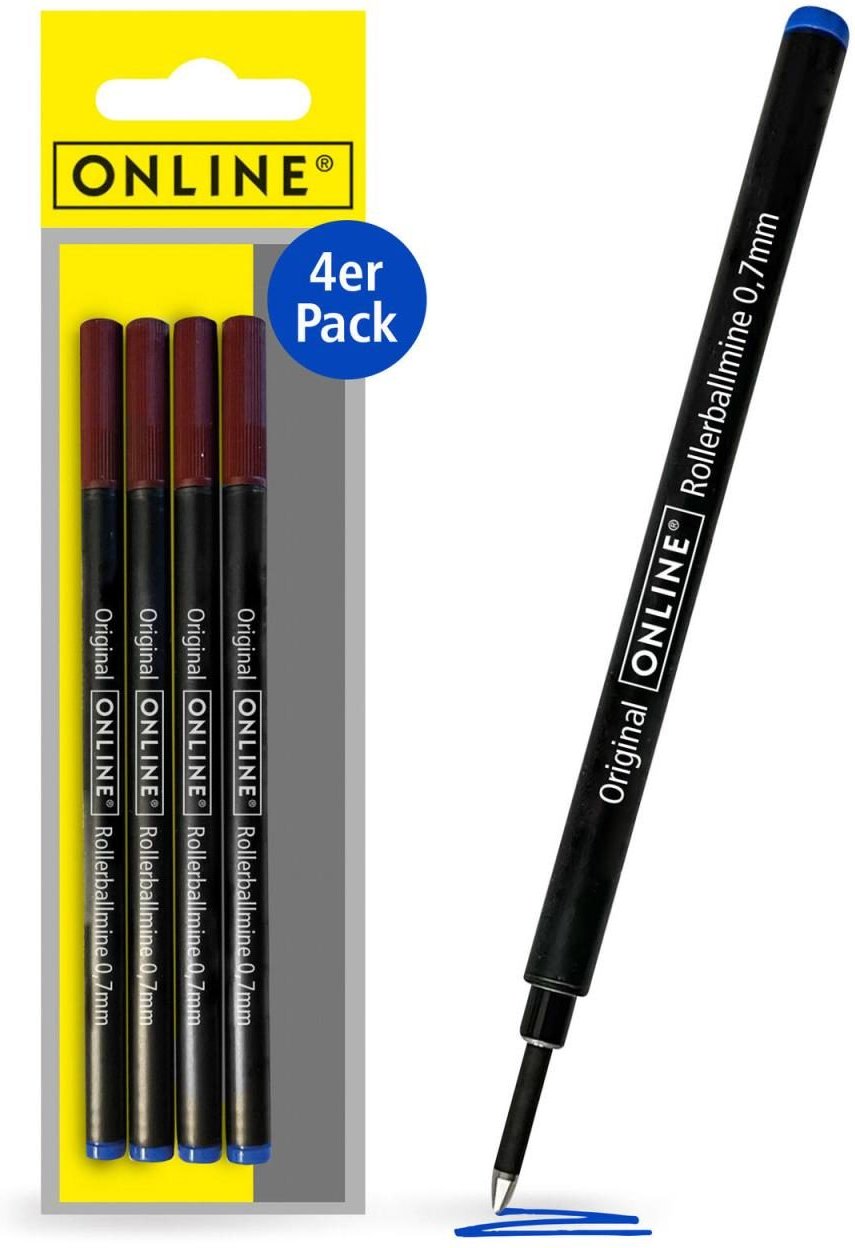 ONLINE® Rollerball-Minen Gelschreiberminen 0.7 mm Blau