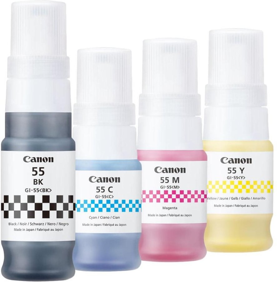 Canon Original GI-55 Nachfülltinten - 4er-Multipack (cyan, magenta, gelb, schwarz)