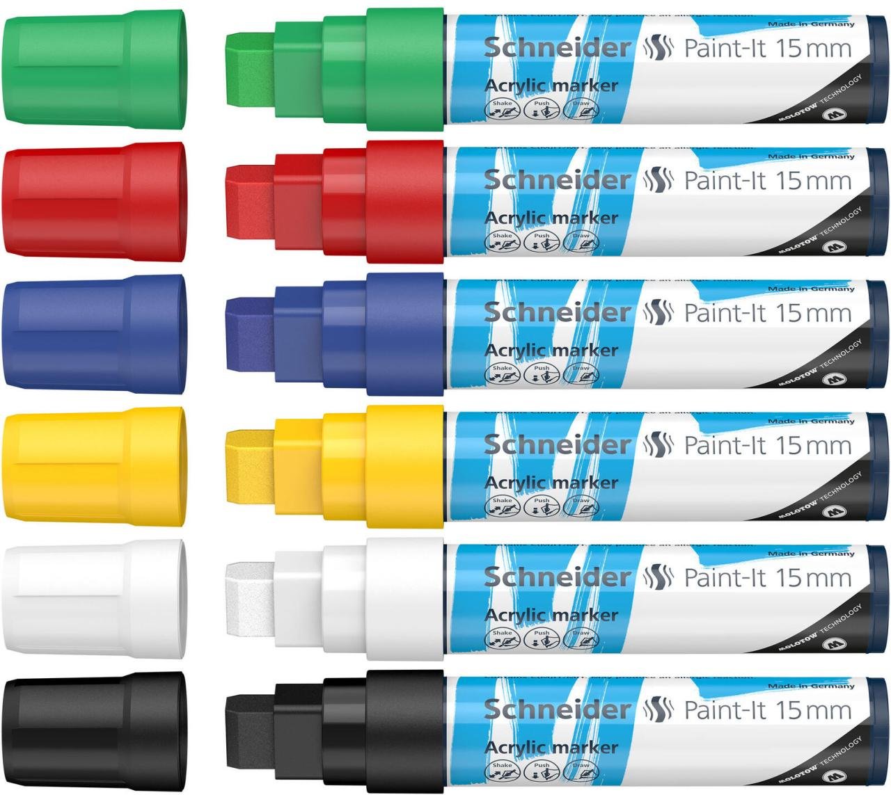 Thumbnail - Schneider Paint-It V1 Acrylstifte 15.0 mm Mehrfarbig