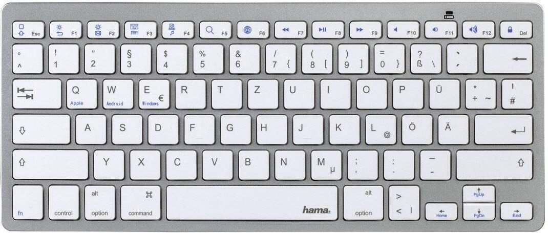 Hama Tastatur kabellos KEYALL X510 silber