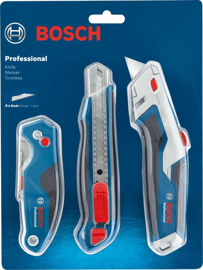 BOSCH Professional Cuttermesser-Set 1.8 cm schwarz, blau/grau