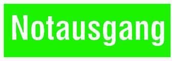 Hinweisaufkleber Notausgang 29.7 cm x 10.5 cm