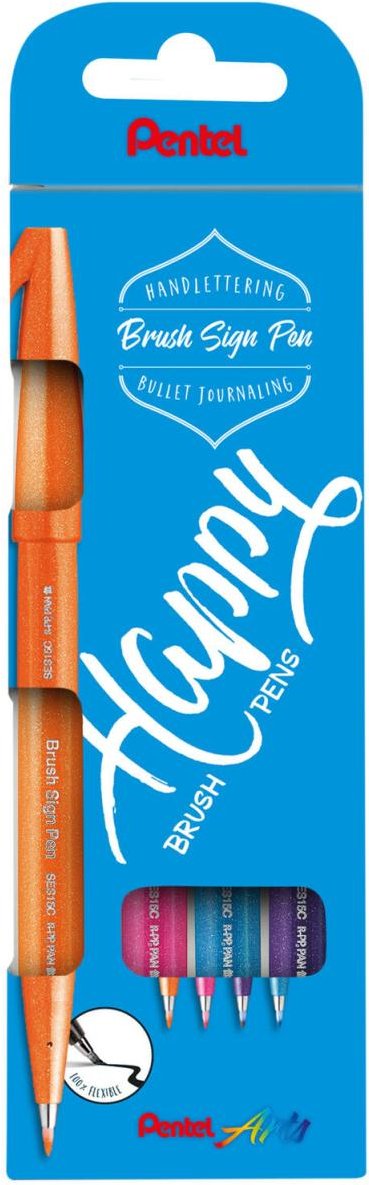 Pentel Brush-Pen Mehrfarbig 0.3 mm