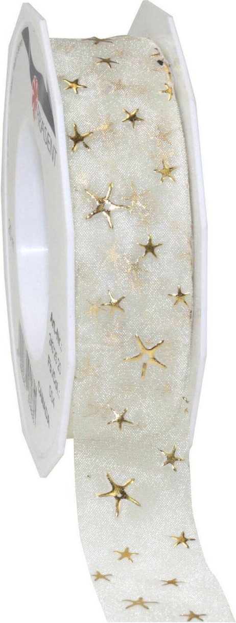 PRÄSENT Geschenkbänder 25 mm x 20 m creme