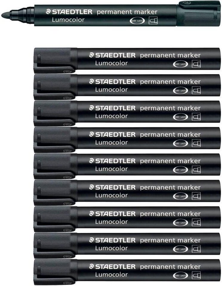 Thumbnail - STAEDTLER Lumocolor Permanentmarker 2,0 mm schwarz - 10 Stück
