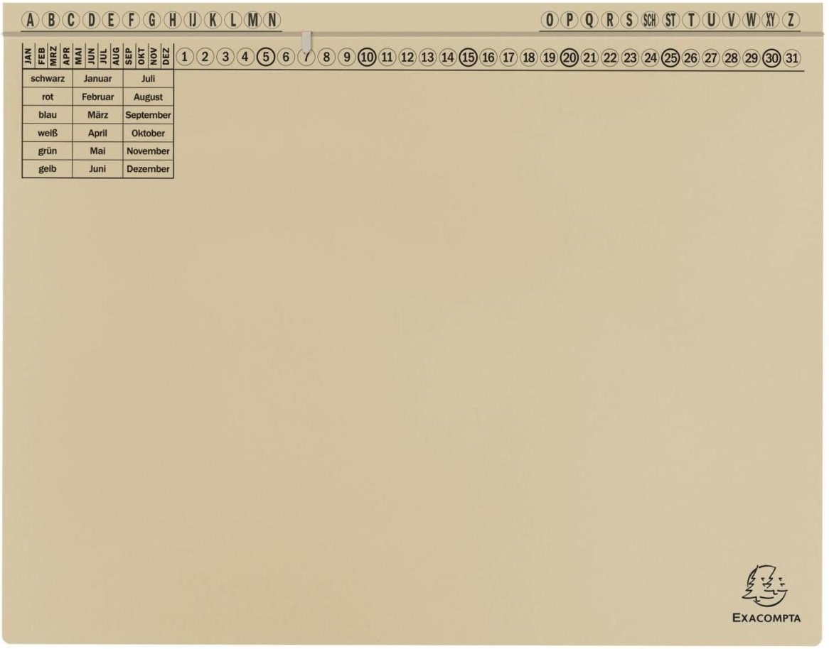 Exacompta Exaflex Standard Hängehefter Amtsheftung / kaufmännische Heftung DIN A4 chamois