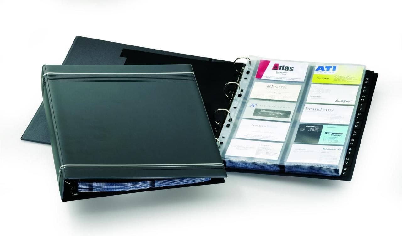 DURABLE Visitenkarten-Ringbuch anthrazit