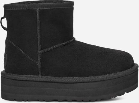Thumbnail - UGG® Classic Mini Plateau-Boot für Kinder in Black, Größe 32.5, Veloursleder