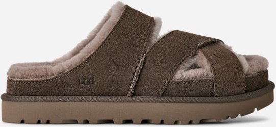 UGG® Greenport Cross Strap Slide für Damen in Dense Smoke, Größe 42