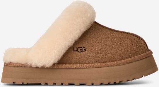 UGG® Disquette Hausschuh für Damen | UGG® EU in Brown, Größe 36, Wildleder
