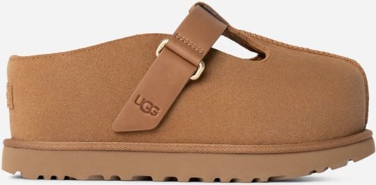 Thumbnail - UGG® Goldenstar Hi Clog für Damen in Brown, Größe 39, Veloursleder
