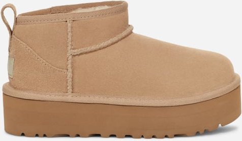 Thumbnail - UGG® Classic Ultra Mini Plateau-Boot für Kinder | UGG® EU in Beige, Größe 36, Veloursleder