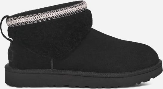 Thumbnail - UGG® Classic Ultra Mini Maxi Curly Boot für Damen in Black, Größe 42, Schaffell/Veloursleder/Recycled Materials