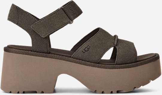 UGG® New Heights mit Knöchelriemen für Damen in Dense Smoke, Größe 39, Wildleder