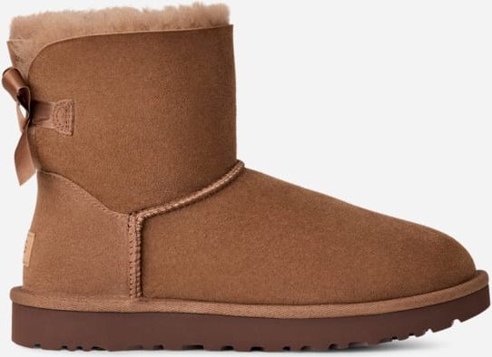 Thumbnail - UGG® Mini Bailey Bow II Boot für Damen | UGG® EU in Rocky Oak, Größe 39, Schaffell