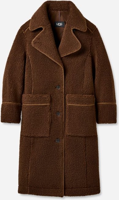 Sema UGG®fluff Mantel für Damen in Deep Nutmeg, Größe L, Polyester