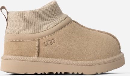 Thumbnail - UGG® Classic Ultra Mini Stretch Cuff Boot für Kinder in Brown, Größe 30, Veloursleder/Textil/Recycled Materials