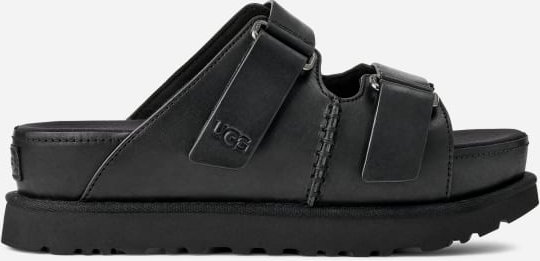 UGG® Goldenstar Hi Slide für Damen | UGG® EU in Black, Größe 38, Leder