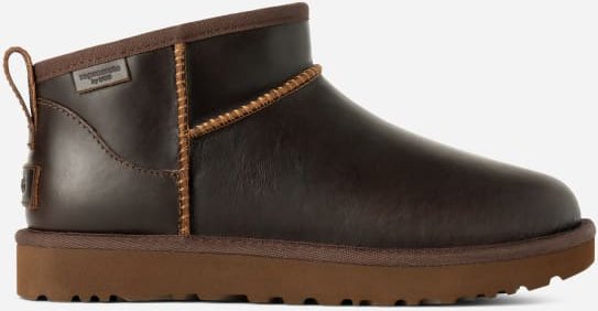 Thumbnail - UGG® Classic Ultra Mini Leather Regenerate Boot für Damen in Ironwood, Größe 36, Leder