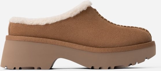 Thumbnail - UGG® New Heights Cozy Clog für Damen in Brown, Größe 41, Veloursleder