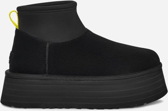 UGG® Classic Mini Dipper Boot für Damen | UGG® EU in Black, Größe 41, Veloursleder/Neoprene/Recycled Materials/Polyester