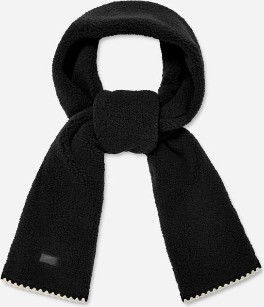 Schal aus UGG®fluff mit Muschelrand für Damen in Black, Größe O/S, Fleece