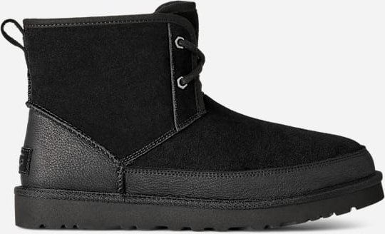 UGG® Classic Mini Lennox Lace Up Boot für Herren in Black, Größe 44, Leder