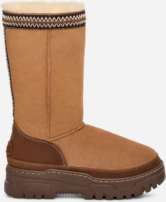 Thumbnail - UGG® Classic Tall TrailGazer Boot für Damen in Brown, Größe 36, Leder/Veloursleder