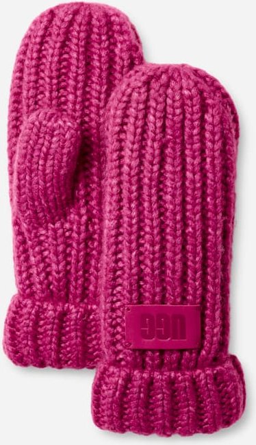 UGG® Grobstrickfäustlinge für Kinder in Chroma Pink, Größe O/S