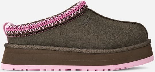UGG® Tazz II für Damen | Lammfell-Slipper auf in Dense Smoke/Wood Violet, Größe 42, Wildleder