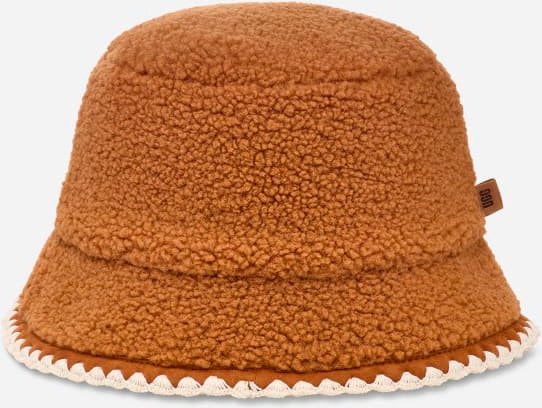 Hut aus UGG®fluff mit Muschelrand für Damen in Brown, Größe S/M, Fleece
