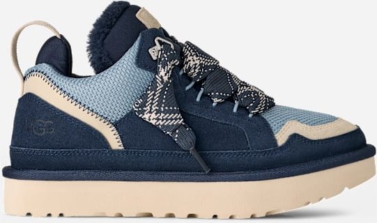 Thumbnail - UGG® Lowmel Sneaker für Damen | UGG® EU in Dark Indigo/Sea Salt, Größe 40, Canvas/Veloursleder/Recycled Materials