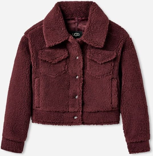 UGG® Frankie Truckerjacke in kurzer Länge für Damen in Red, Größe 1X