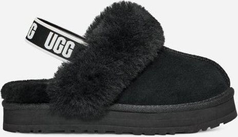 Thumbnail - UGG® Funkette Hausschuh für Kinder in Black, Größe 36, Veloursleder