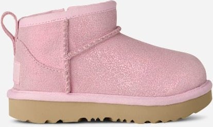 Thumbnail - UGG® Classic Ultra Mini Dazzle Boot für Kinder in Ribbon Candy, Größe 30, Veloursleder