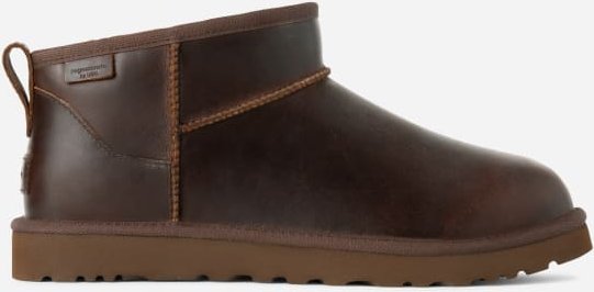 Thumbnail - UGG® Classic Ultra Mini Leather Regenerate Boot für Herren in Ironwood, Größe 45, Leder