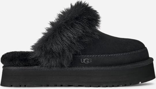 Thumbnail - UGG® Disquette Chalet Slipper für Damen in Black, Größe 39, Veloursleder