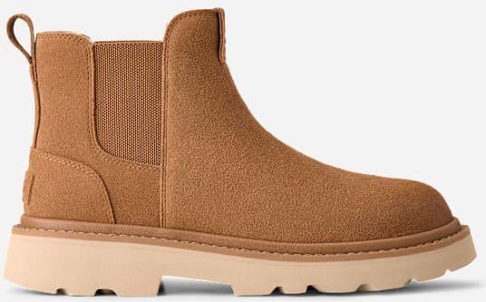 Thumbnail - UGG® Chelsea Lug Boot für Herren in Brown, Größe 45, Veloursleder