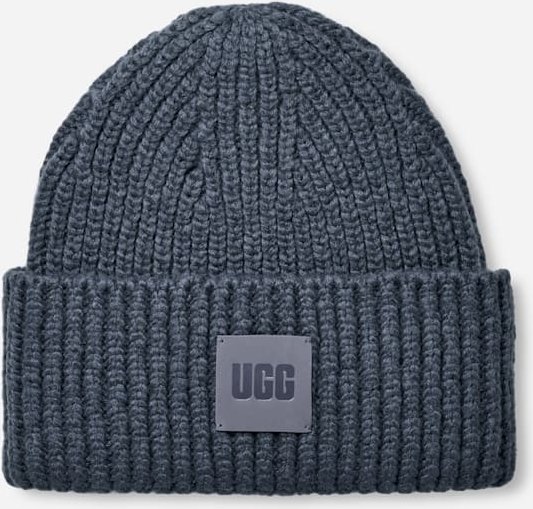 UGG® Breit gerippte Beanie für Herren in Dark Wave, Größe O/S, Polyestermischung