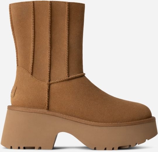 Thumbnail - UGG® Classic Twin Seam New Heights Boot für Damen in Brown, Größe 41, Veloursleder