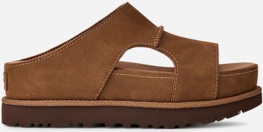 UGG® Goldenstar Hi Cutout Slide für Damen in Brown, Größe 37, Leder