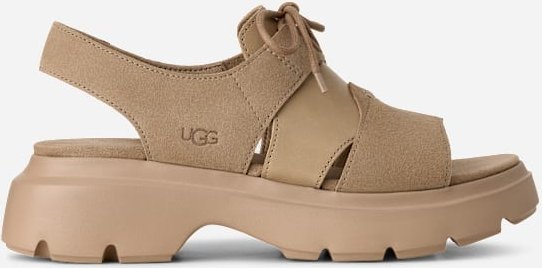 UGG® Calimuze Schnürsandale für Damen in Brown, Größe 39, Wildleder/Leder