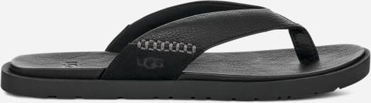 UGG® Seaside II Flip für Herren in Black, Größe 45, Leder/Wildleder